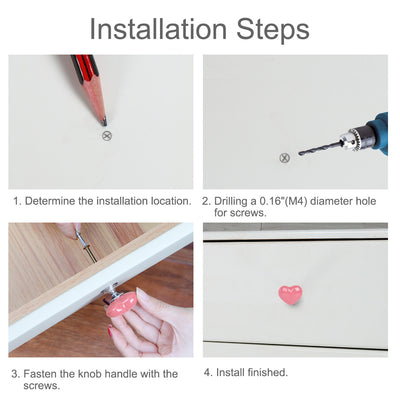 Harfington Ceramic Knob Handle Wood Dresser Wardrobe Cabinet Accessory