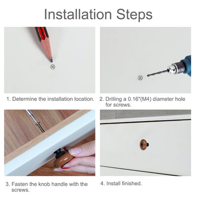 Harfington Ceramic Knob Handle Wood Dresser Wardrobe Cabinet Accessory 8pcs