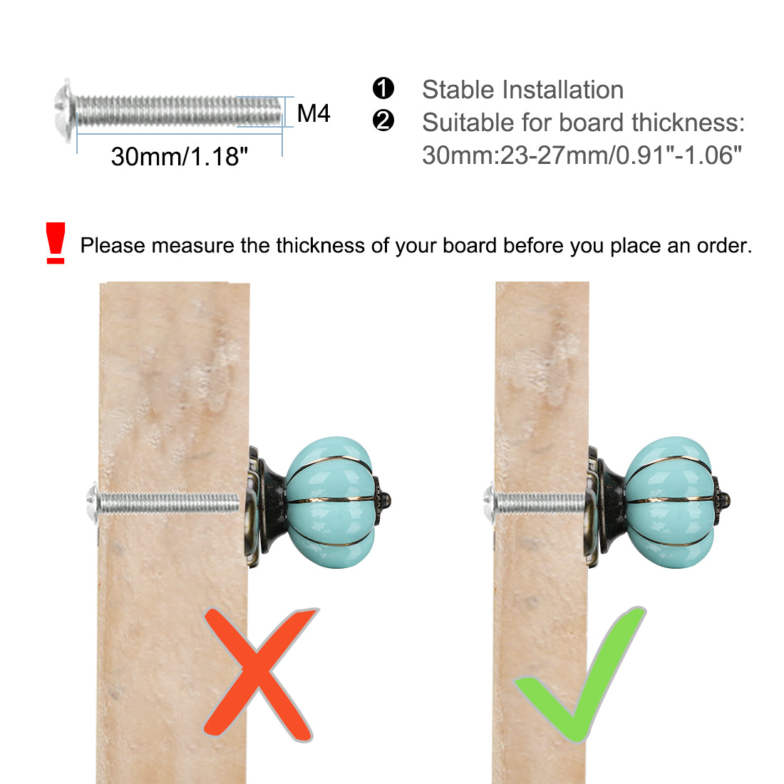 Harfington Ceramic Vintage Knob Cabinet Pumpkin Handle Cupboard Wardrobe 6pcs