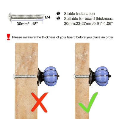 Harfington Ceramic Vintage Knob Cabinet Pumpkin Handle Cupboard Wardrobe 6pcs