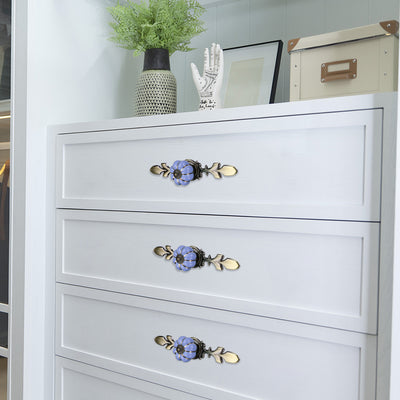 Harfington Ceramic Vintage Knob Cabinet Pumpkin Handle Cupboard Wardrobe 6pcs