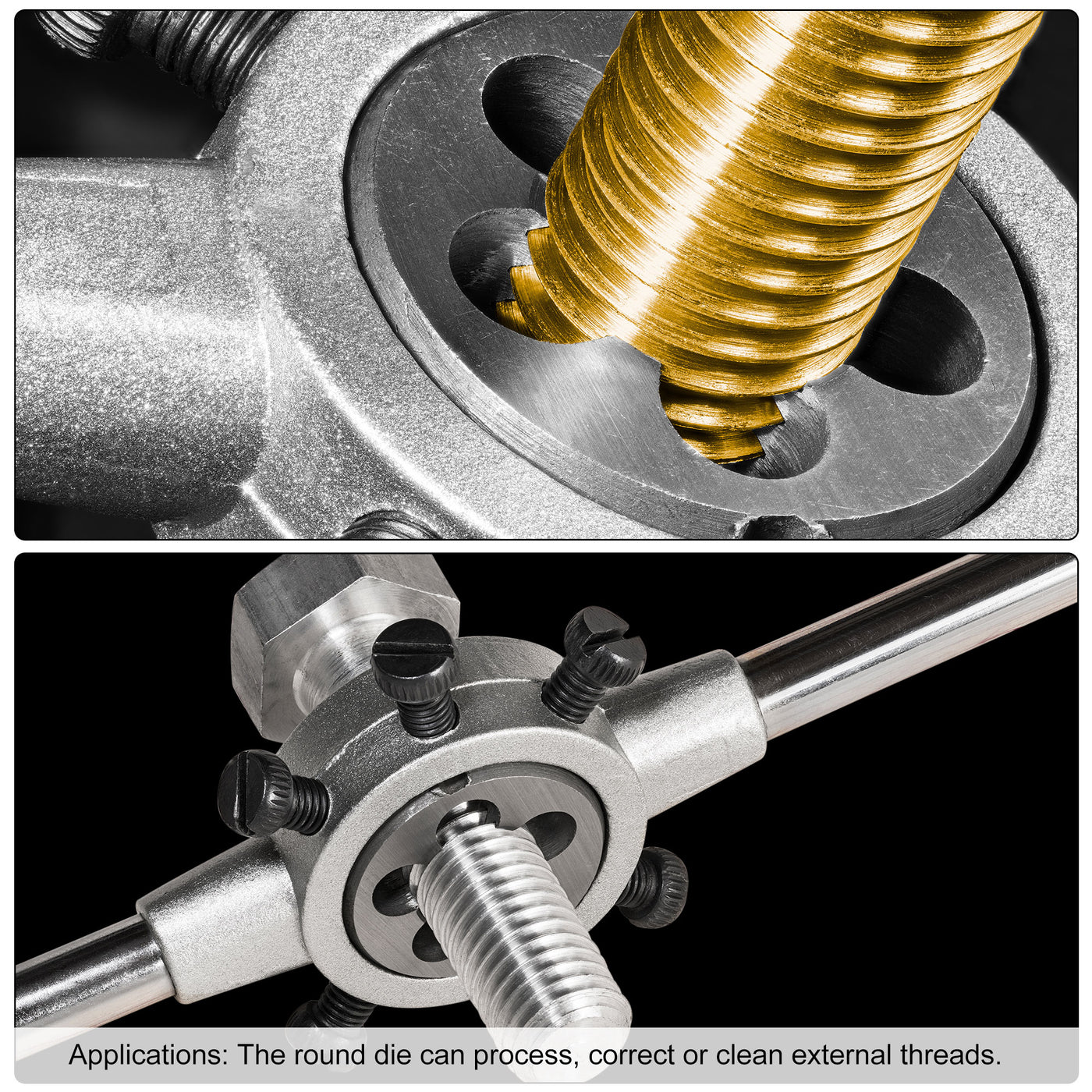 Harfington M2.5 X 0.45 Round Die Left-hand Thread Machine Threading Die 16mm OD Alloy Steel