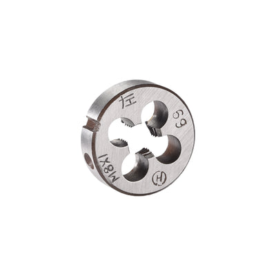 Harfington M8 X 1.0 Round Die Left-hand Thread Machine Threading Die 25mm OD Alloy Steel