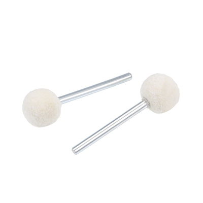 Harfington 12mm Wool Felt Mounted Points Ball Polishing Buffing Wheels Grinding Head 12 Pcs