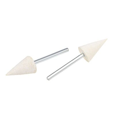 Harfington 12mm Wool Felt Mounted Points Conical Polishing Buffing Wheels 24 Pcs