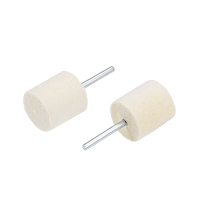 Harfington 20mm Wool Felt Mounted Points Cylinder Polishing Buffing Wheels 8 Pcs