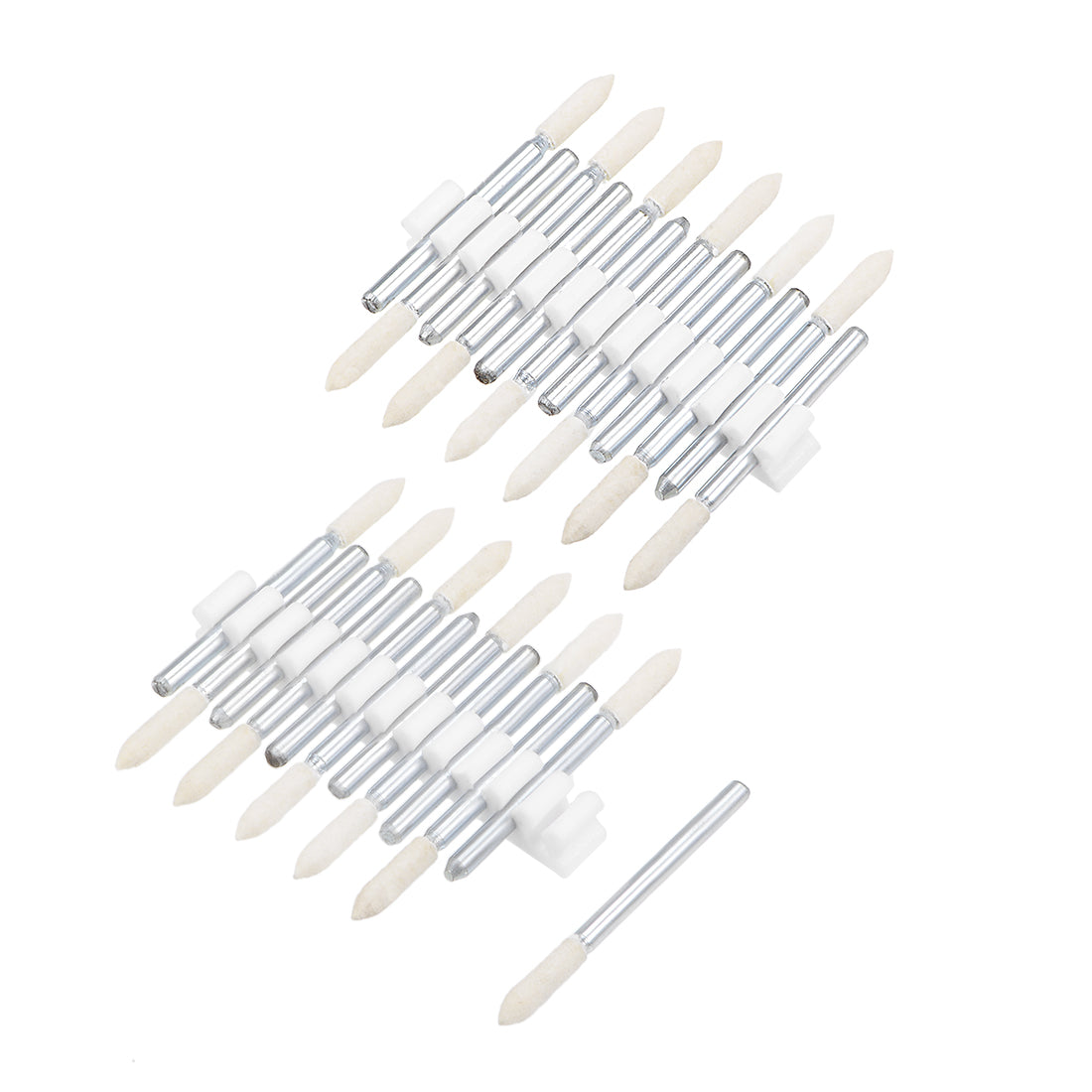 Harfington 3mm Wool Felt Mounted Points Tapered Polishing Buffing Wheels 24 Pcs