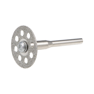 Harfington 10 Pcs 20mm Diamond Cutting Wheels 9 Holes Cut Off Wheel with 2 Pcs Mandrels