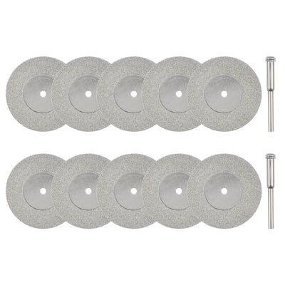 Harfington 10 Pcs 40mm Diamond Cutting Wheels Cut Off Wheel with 2 Pcs Mandrels
