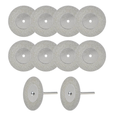 Harfington 10 Pcs 40mm Diamond Cutting Wheels Cut Off Wheel with 2 Pcs Mandrels