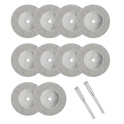 Harfington 10 Pcs 35mm Diamond Cutting Wheels Cut Off Wheel with 2 Pcs Mandrels