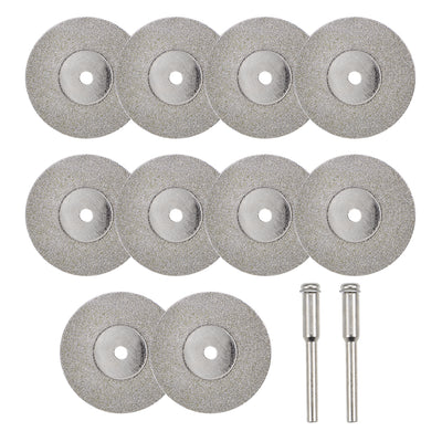 Harfington 10 Pcs 30mm Diamond Cutting Wheels Cut Off Wheel with 2 Pcs Mandrels