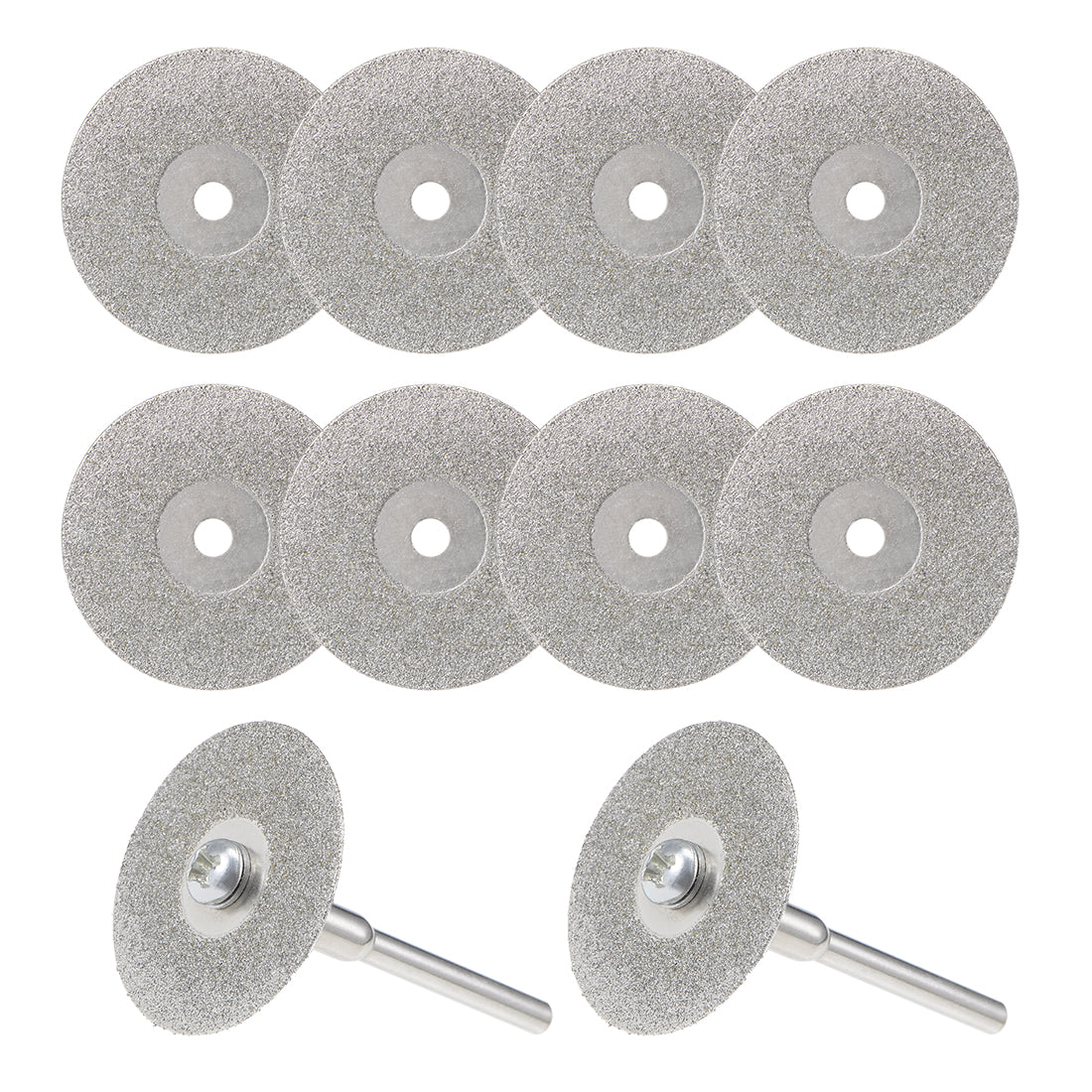 Harfington 10 Pcs 25mm Diamond Cutting Wheels Cut Off Wheel with 2 Pcs Mandrels