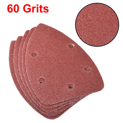 Harfington 15 pcs 5 holes Triangle Hook and Loop Sanding Pads