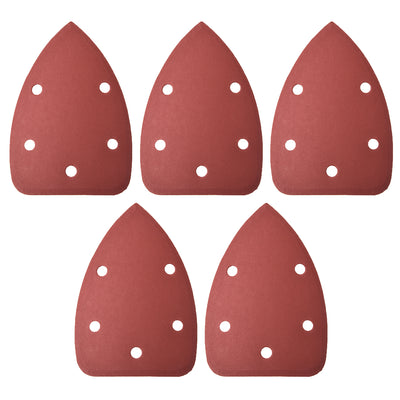 Harfington 5 pcs 5 holes Triangle Hook and Loop Sanding Pads