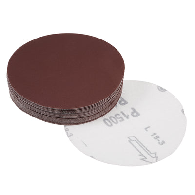 Harfington 5-Inch Sanding Disc 1500 Grits Aluminum Oxide Flocking Back Sandpapers for Sanders 25 Pcs
