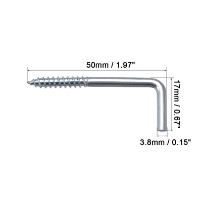Harfington Ceiling Hooks Cup Hook Fine Carbon Steel Screw-in Hanger for Indoor and Outdoor Use 100pcs