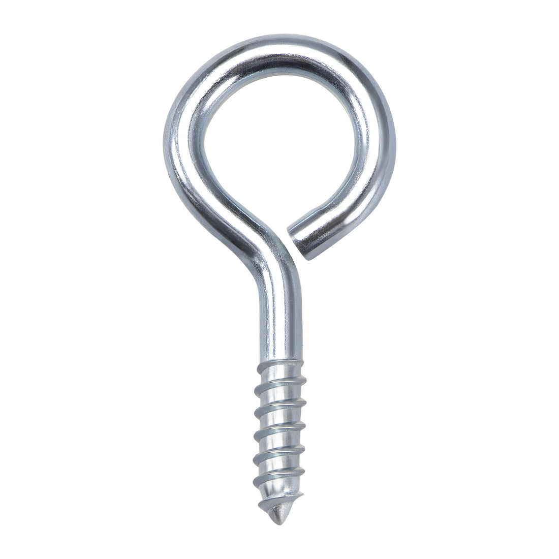 Harfington Small Screw Eye Hooks Self Tapping Screws Carbon Steel Screw-in Hanger Eye-Shape  Hooks 25pcs