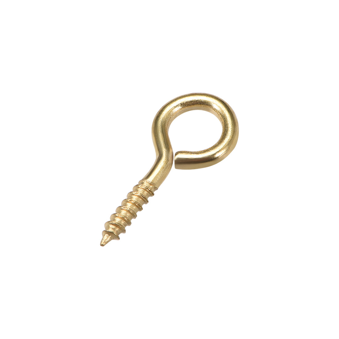 Harfington Small Screw Eye Hooks Self Tapping Screws Carbon Steel Screw-in Hanger Eye-Shape  Hooks 25pcs