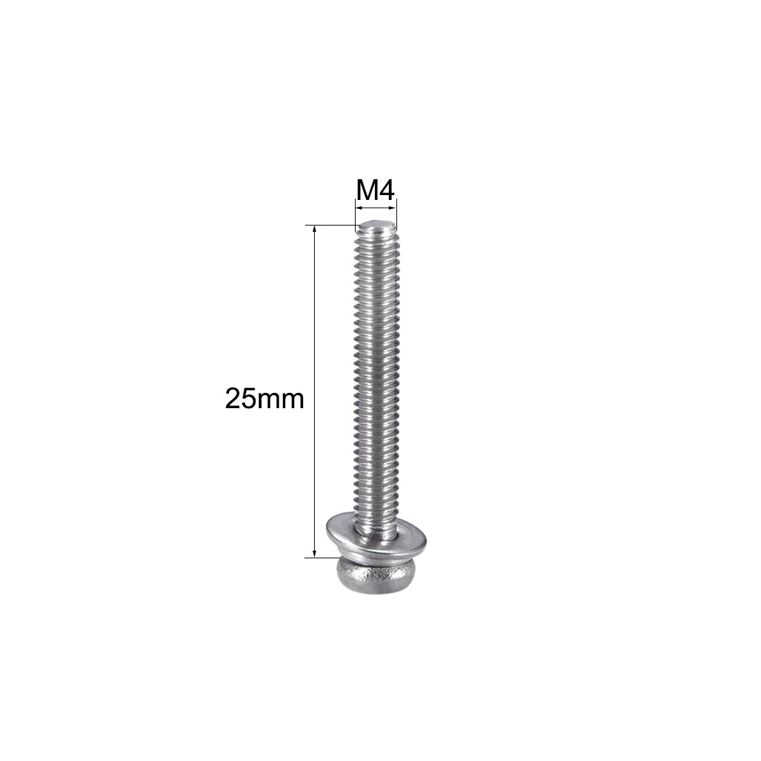 Harfington Phillips Pan Head Machine Screws Bolts with Spring Washer and Plain Washers 5pcs