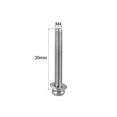 Harfington Phillips Pan Head Machine Screws Bolts with Spring Washer and Plain Washers 5pcs
