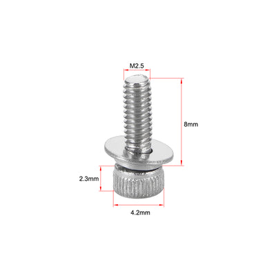 Harfington Stainless Steel Hex Socket Head Cap Screws Bolts Combine with Spring Washer and Plain Washers