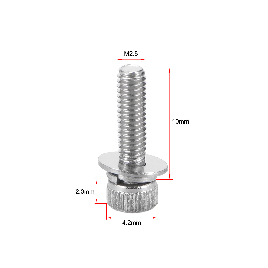 Harfington Stainless Steel Hex Socket Head Cap Screws Bolts Combine with Spring Washer and Plain Washers