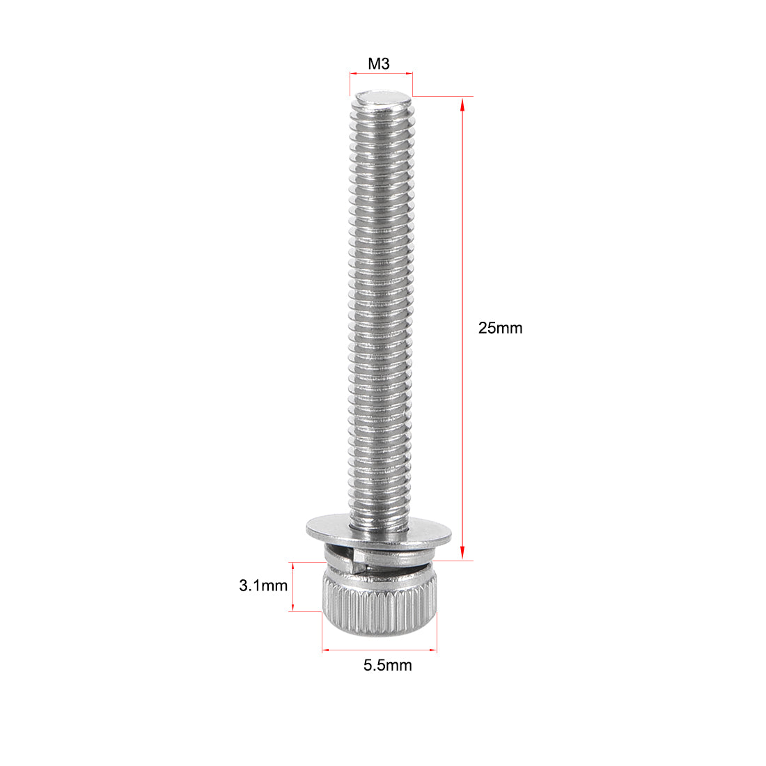 Harfington Stainless Steel Hex Socket Head Cap Screws Bolts Combine with Spring Washer and Plain Washers