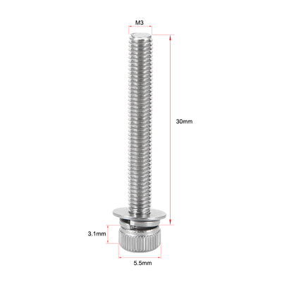Harfington Stainless Steel Hex Socket Head Cap Screws Bolts Combine with Spring Washer and Plain Washers