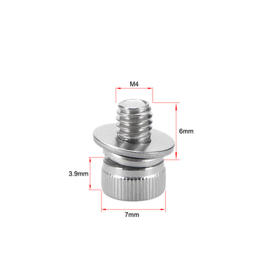 Harfington Stainless Steel Hex Socket Head Cap Screws Bolts Combine with Spring Washer and Plain Washers