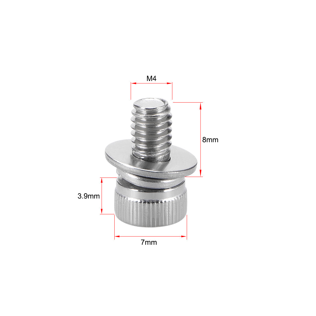 Harfington Stainless Steel Hex Socket Head Cap Screws Bolts Combine with Spring Washer and Plain Washers