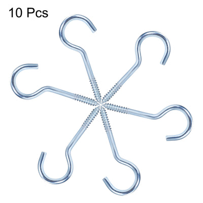 Harfington Screw Eye Hooks Self Tapping Screws Screw-in Hanger Eye-Shape  Hook, 10pcs