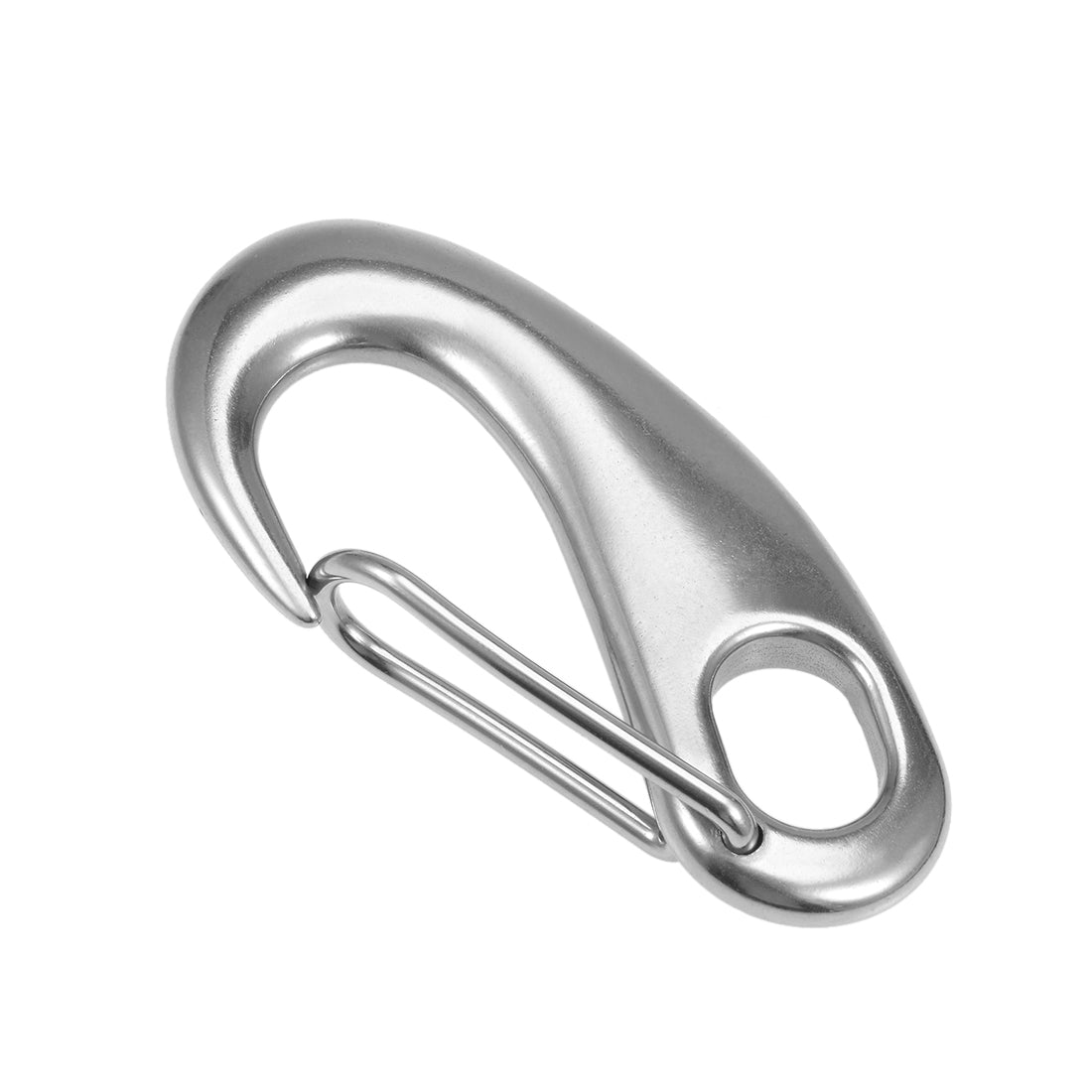 Harfington Carabiner Snap Hook,304 Stainless Steel Spring Gate Snap Hook Clip 100mm/3.93" Silver Tone