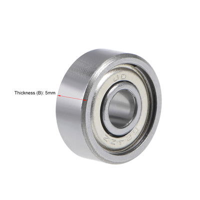 Harfington Uxcell Deep Groove Ball Bearings Metric Double Shielded Chrome Steel P0 Z1 Bearing
