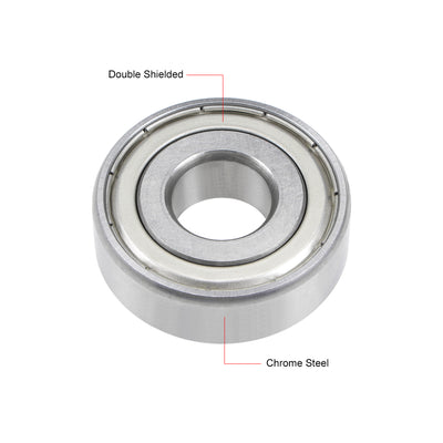 Harfington Uxcell Deep Groove Ball Bearings Inch Double Shielded Chrome Steel ABEC1 Z1