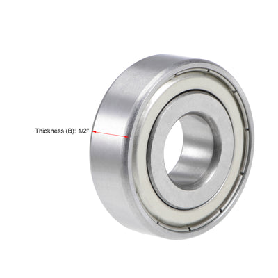 Harfington Uxcell Deep Groove Ball Bearings Inch Double Shielded Chrome Steel ABEC1 Z1