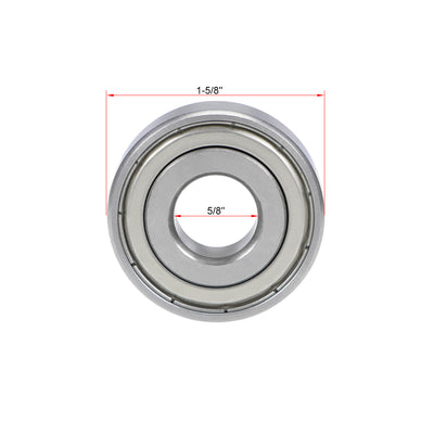 Harfington Uxcell Deep Groove Ball Bearings Inch Double Shielded Chrome Steel ABEC1 Z1