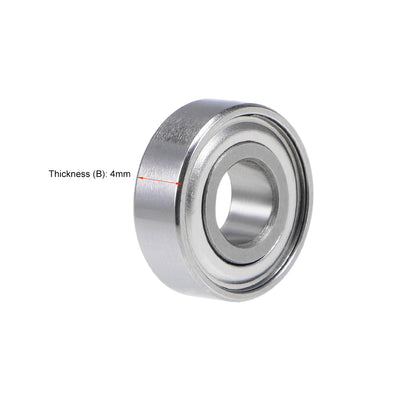 Harfington Deep Groove Ball Bearings Metric Double Shielded Chrome Steel Balls