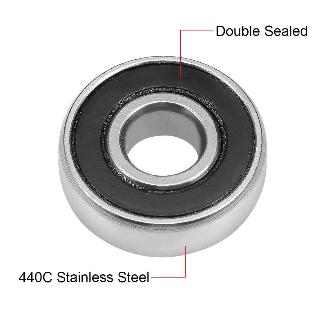 uxcell Uxcell Deep Groove Ball Bearings Double Sealed Stainless Steel