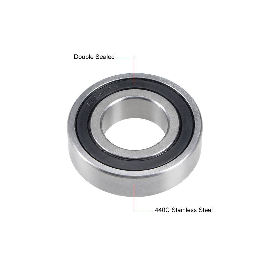 uxcell Uxcell Deep Groove Ball Bearings Double Sealed Stainless Steel