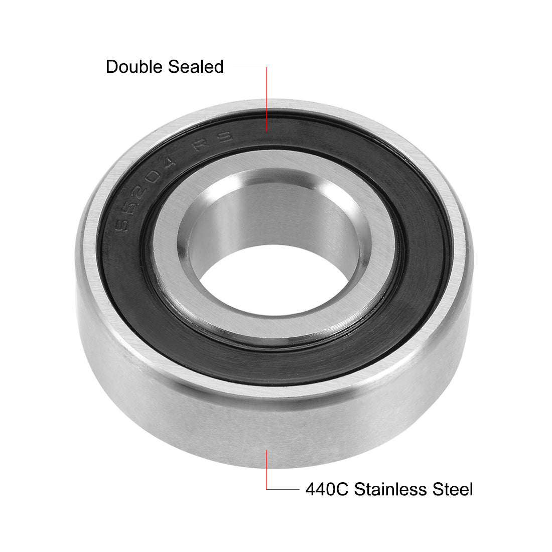 uxcell Uxcell Deep Groove Ball Bearings Double Sealed Stainless Steel
