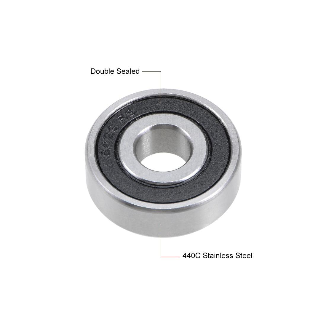 uxcell Uxcell Deep Groove Ball Bearings Double Sealed Stainless Steel