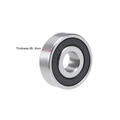 Harfington Uxcell Deep Groove Ball Bearings Double Sealed Stainless Steel