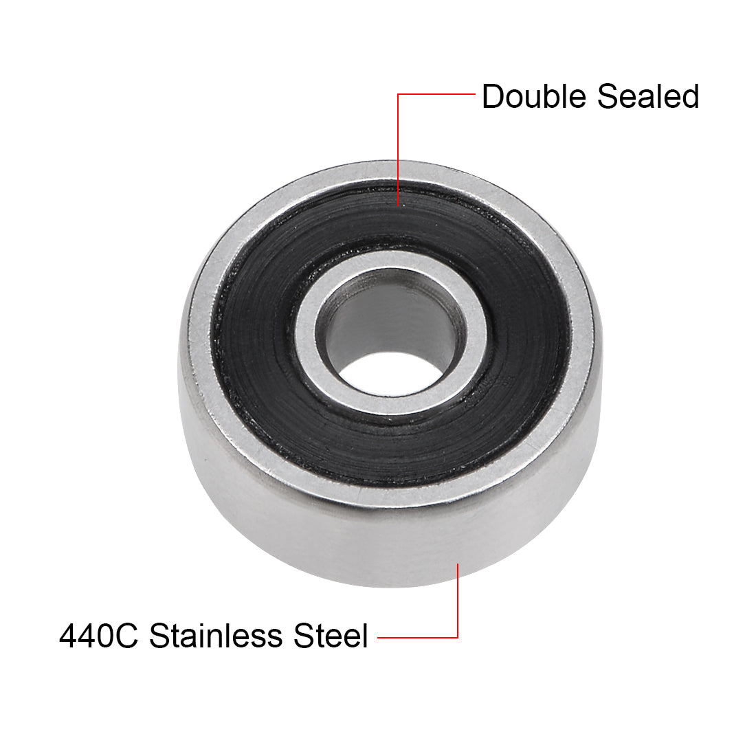 uxcell Uxcell Deep Groove Ball Bearings Double Sealed Stainless Steel