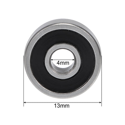 Harfington Uxcell Deep Groove Ball Bearings Double Sealed Stainless Steel