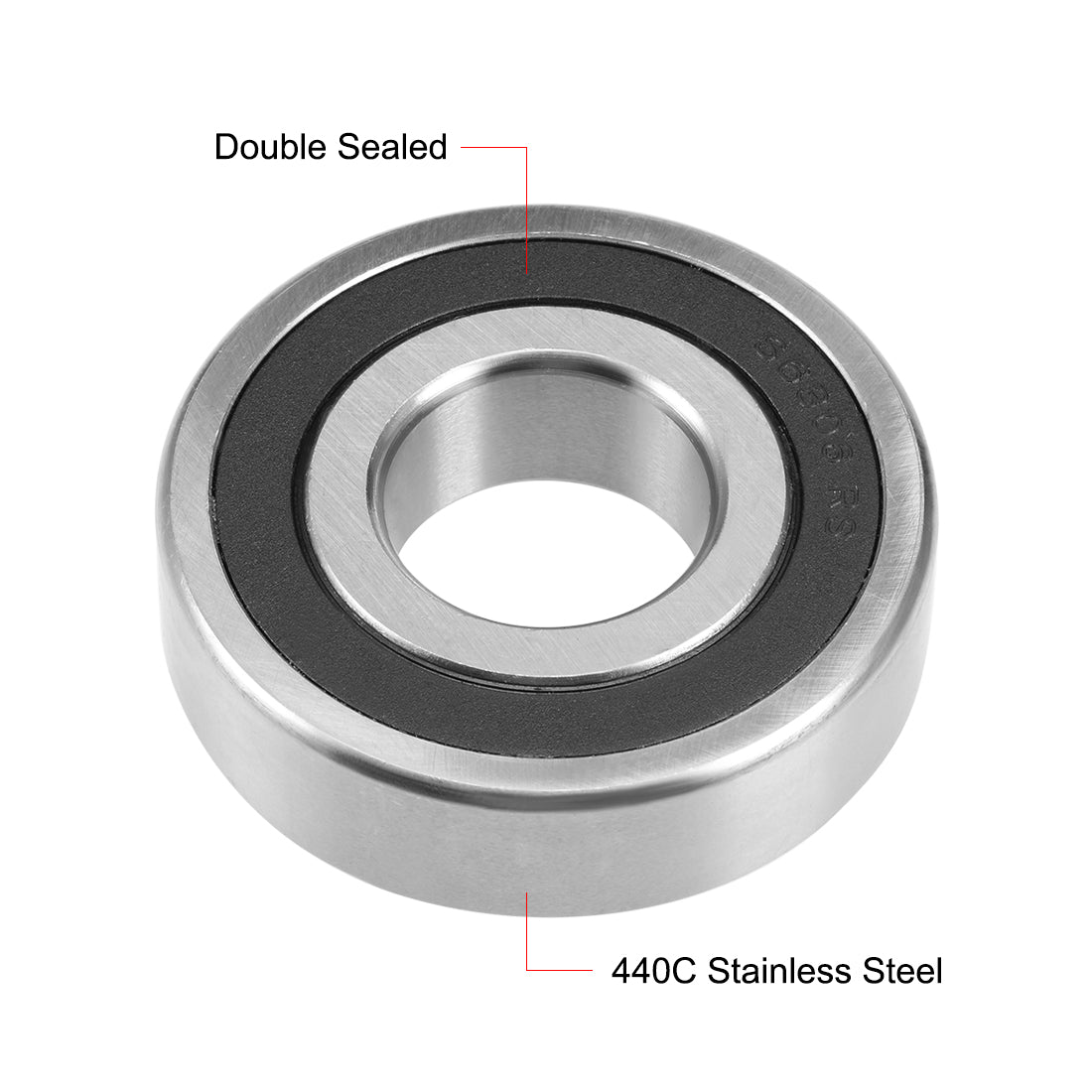 uxcell Uxcell Deep Groove Ball Bearings Double Sealed Stainless Steel