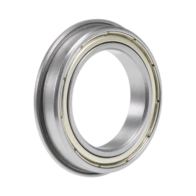 Harfington F6805ZZ Flange Ball Bearing 25x37x7mm Shielded Chrome Bearings