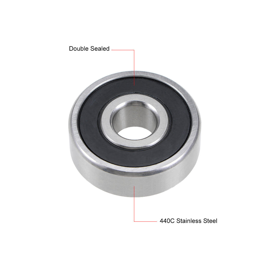 uxcell Uxcell Deep Groove Ball Bearings Double Sealed Stainless Steel