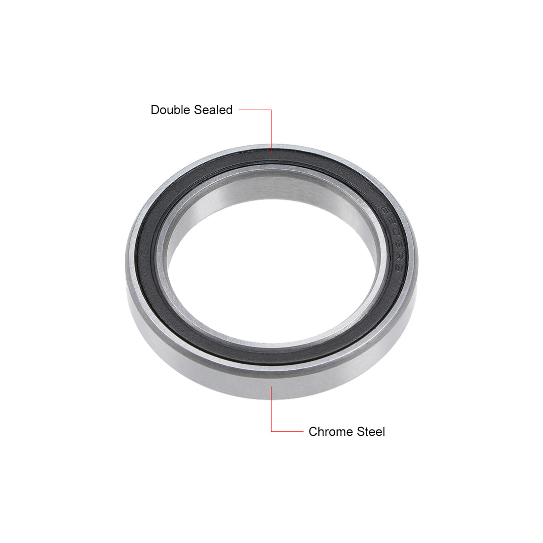 uxcell Uxcell Deep Groove Ball Bearings Thin Section Double Sealed Chrome Steel