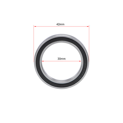 Harfington Uxcell Deep Groove Ball Bearings Thin Section Double Sealed Chrome Steel